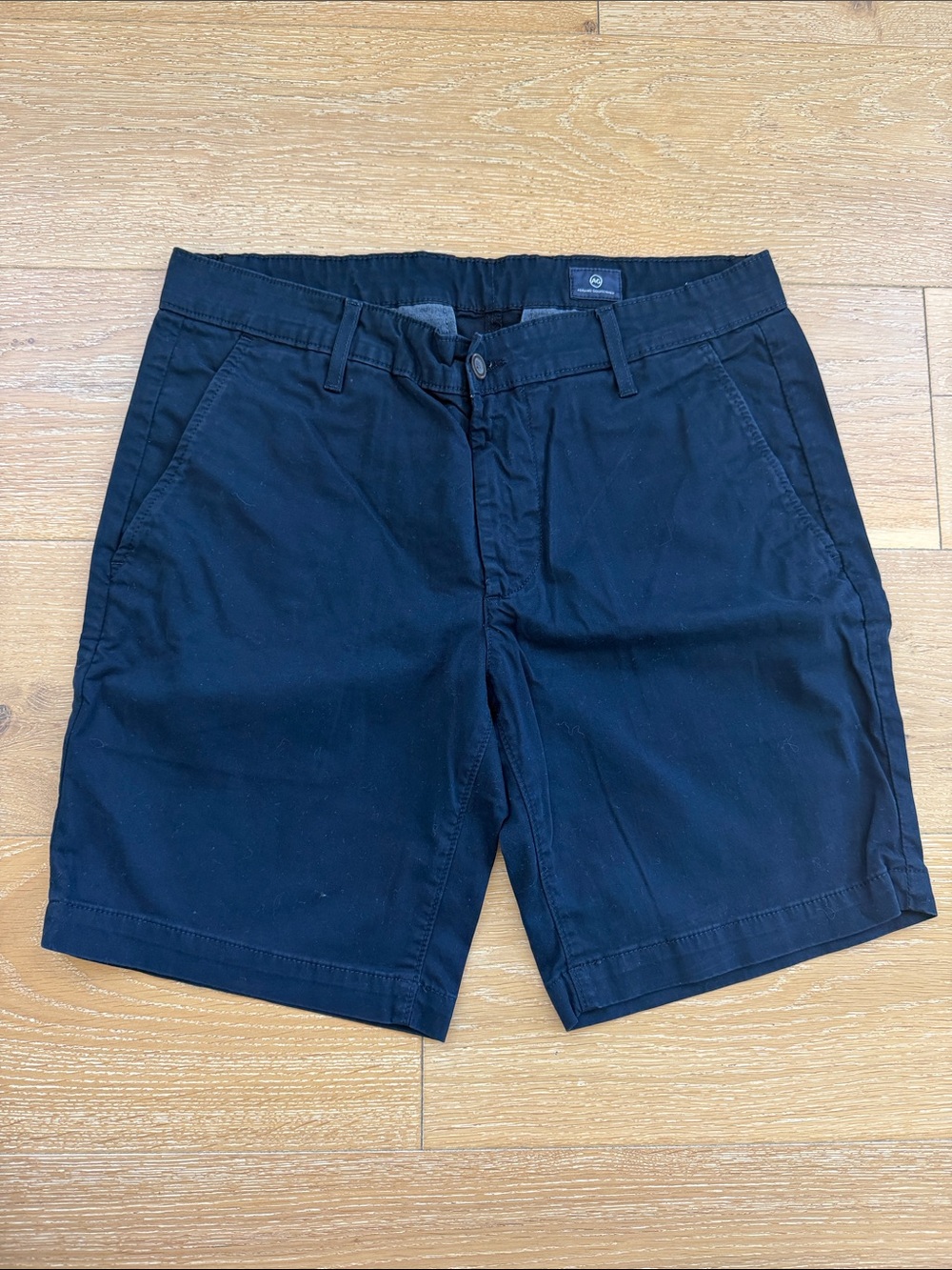 Ag Adriano Goldschmied Men's Dark Blue Flat-Front Shorts